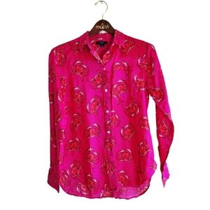 J. Crew Linen crab Button Down